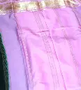 Dark green and pastel pink Half N Half Crep Silk Saree