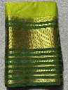 Parrot Green with Golden Striped Zari Pattern