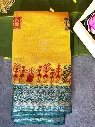 Vibrant Mustard Yellow Warli Art Cotton Saree